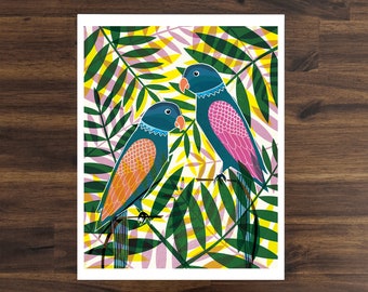 Two Parrots Art Print