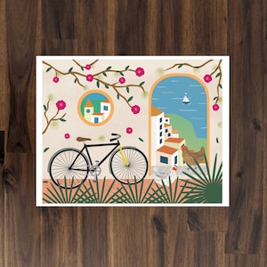 Bike and Sea Art Print