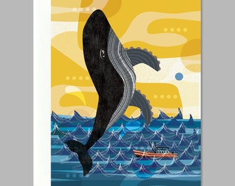 Happy Whale Greeting Card