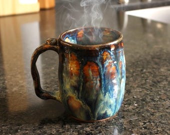 Giant Handmade Mug // Huge Ceramic Coffee Cup //  16 oz Mug