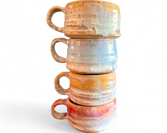 Handmade Soft Serve Mug // Large Ceramic Coffee Cup //  12 oz Mug