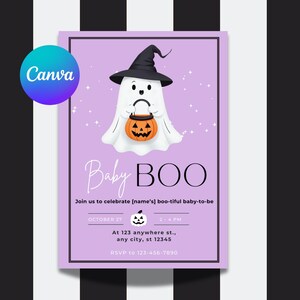 Editable Baby Shower Invitation | Canva Template | Instant Download