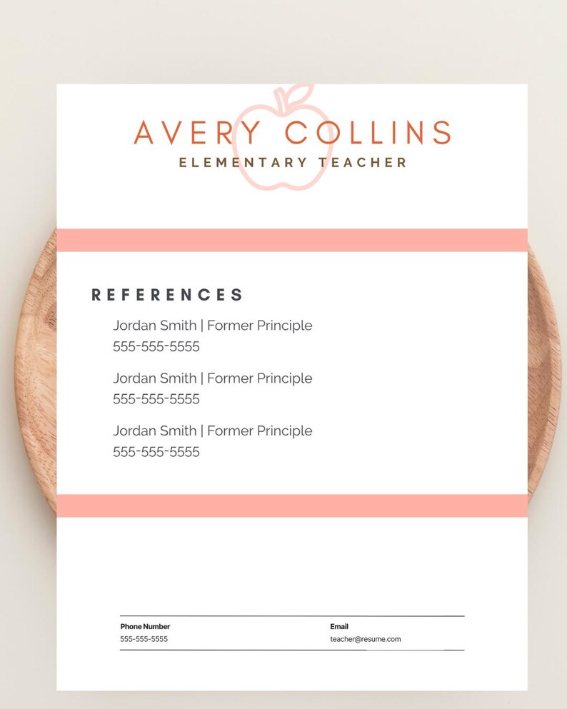 Teacher Bundle | Teacher Resume, Cover Letter & Reference Page | Editable Canva Templates | Instant Download | Teacher Job Application Kit