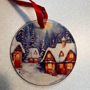 Beautiful 3 Inch Frosted Glass Christmas Tree Ornaments