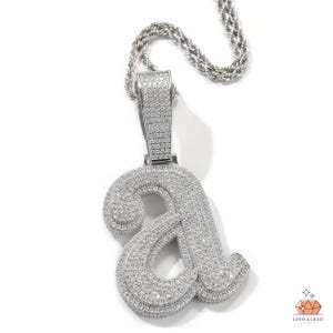 Iced Out &quot;A Minor&quot; Pendant Necklace: Kendrick Lamar Inspired Hip Hop Jewelry, Hip Hop Bling Chain, Trendy Hip Hop Necklace, Gift for Him