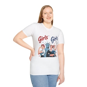 Empowering Girls Graphic T-Shirt Unisex Softstyle Tee for Women Feminism Gift Inspirational Apparel Womens Day Celebration