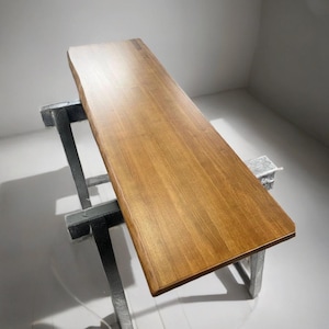 Wood Countertop - Solid Wood Table Top, Live Edge Countertop, Wood Tabletop for Standing Desk Top, Computer Tabletop, Walnut Desktop