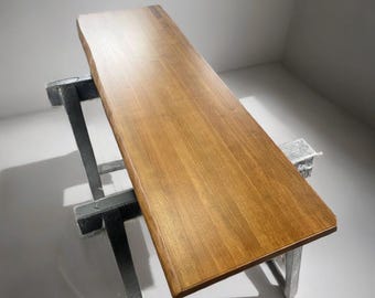 Wood Countertop - Solid Wood Table Top, Live Edge Countertop, Wood Tabletop for Standing Desk Top, Computer Tabletop, Walnut Desktop