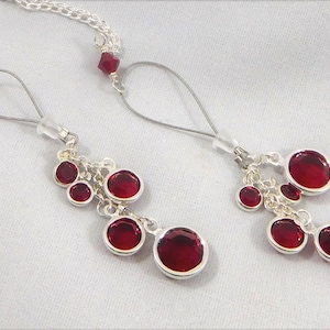 Nipple Rings , Non Piercing Nipple, Red Siam Nipple, Pierced or Non Piercing Nipple, Sapphire Aquamarine Dangle