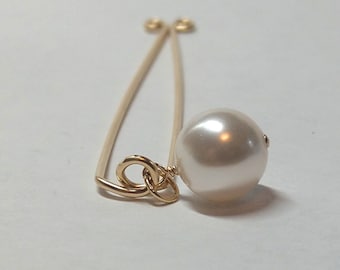 Clitoral Jewelry Pearl Non Piercing Vaginal Jewelry Clit Clamp Intimate Clip Jewelry Non Piercing or Pierced, Pearl