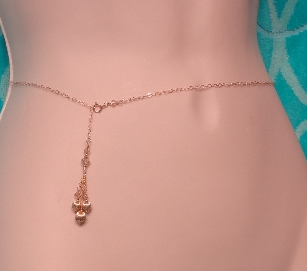 Gold Body Jewelry Sexy Gold Necklace Gold Body Chain Etsy