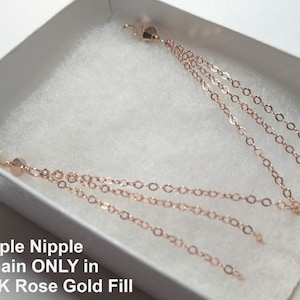 Nipple Chains Rings Rose Gold Pierced or non pierced Triple Nipple Chains Rose Gold  Nipple Jewelry Nipple Drapes