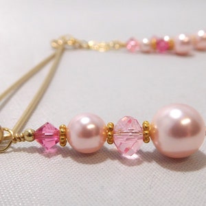 Intimate Jewelry, Clip Clamp Pearl, Pearl Intimate Jewelry, Clit Clip, Vaginal Jewelry, VCH Non Pierced Swarovski Pearl and Crystal Pinks SHOWN