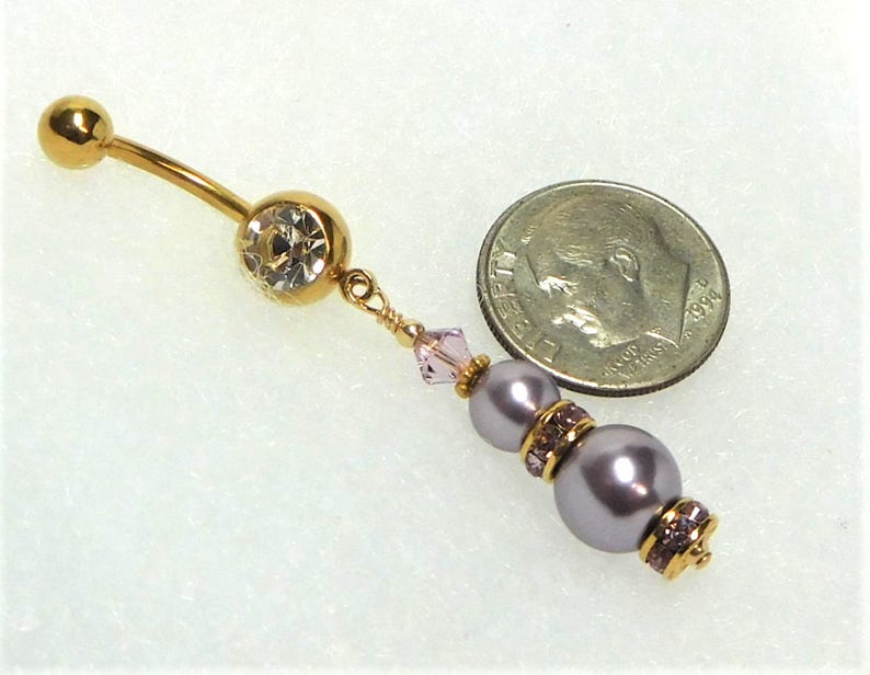 Belly Ring Gold Belly Ring Pearl Belly Ring VCH Piercing Etsy
