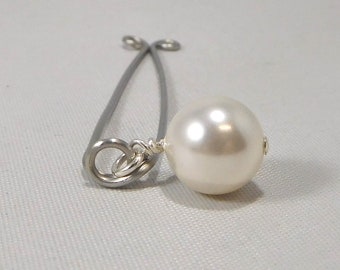 Clitoral Jewelry Pearl, Non Piercing Vaginal Jewelry, Clit Clamp, Intimate Clip,  VCH Jewelry, Non Piercing or Pierced, Pearl