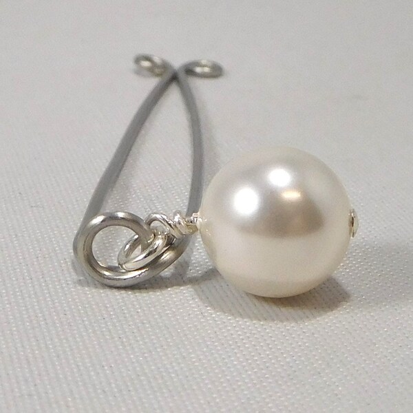 Clitoral Jewelry Pearl, Non Piercing Vaginal Jewelry, Clit Clamp, Intimate Clip,  VCH Jewelry, Non Piercing or Pierced, Pearl