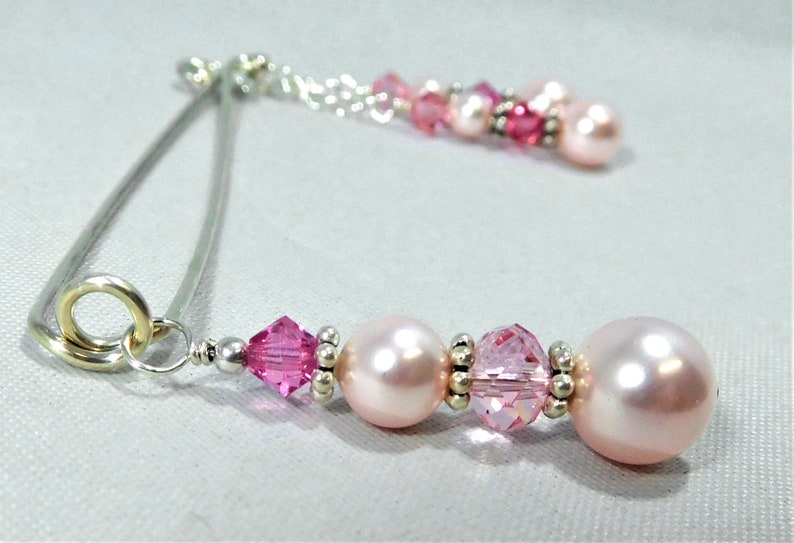 Non Piercing Clitoral Jewelry, Clit Clamp, Vaginal Jewelry, VCH Non Pierced Swarovski Pearl and Crystal 