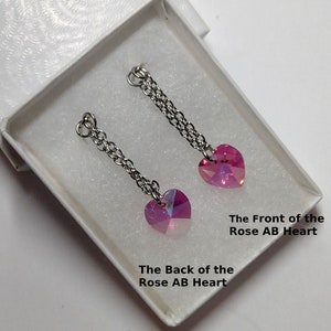 Heart Nipple Rings Charms Barbell Nipple Pink Blue Purple Sapphire and more colors image 3