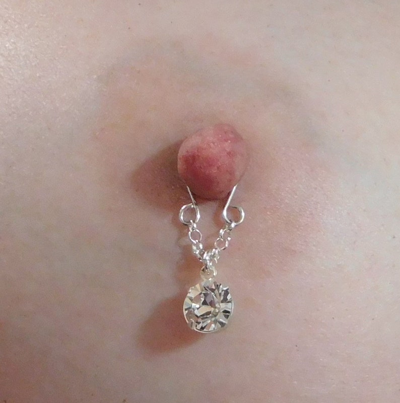 Nipple Rings, Nipple Piercing, Nipple Chains, Non Piercing Nipple Jewelry, Solitaire Nipple Rings, Fake Nipple Rings image 1
