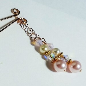 Intimate Jewelry, Clip Clamp Pearl, Pearl Intimate Jewelry, Clit Clip, Vaginal Jewelry, VCH Non Pierced Swarovski Pearl and Crystal image 4