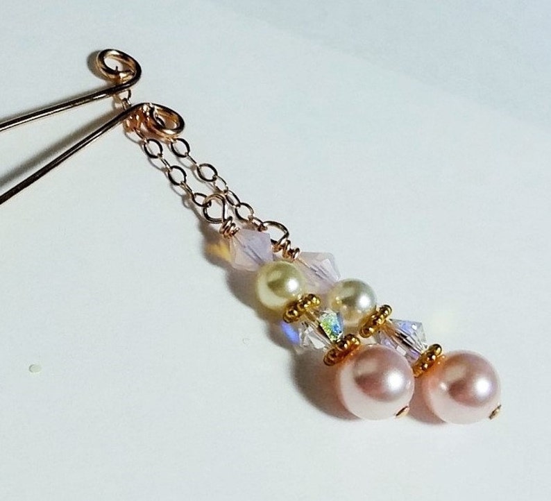 Intimate Jewelry, Clip Clamp Pearl, Pearl Intimate Jewelry, Clit Clip, Vaginal Jewelry, VCH Non Pierced Swarovski Pearl and Crystal image 4