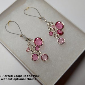 Nipple Rings, Nipple Piercing, Non Piercing Nipple, Sapphire Nipple, Pierced or Non Piercing Nipple, Pink Dangle