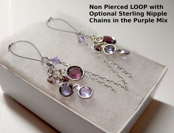 Fake nipple piercing jewelry etsy discount
