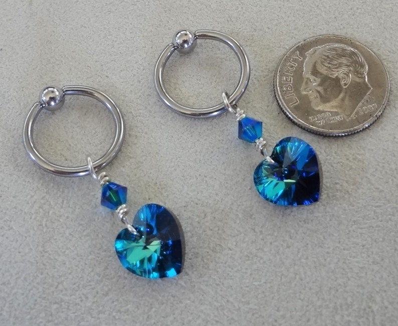 Nipple Rings CBR Heart Nipple Rings Captive Bead Rings Etsy UK