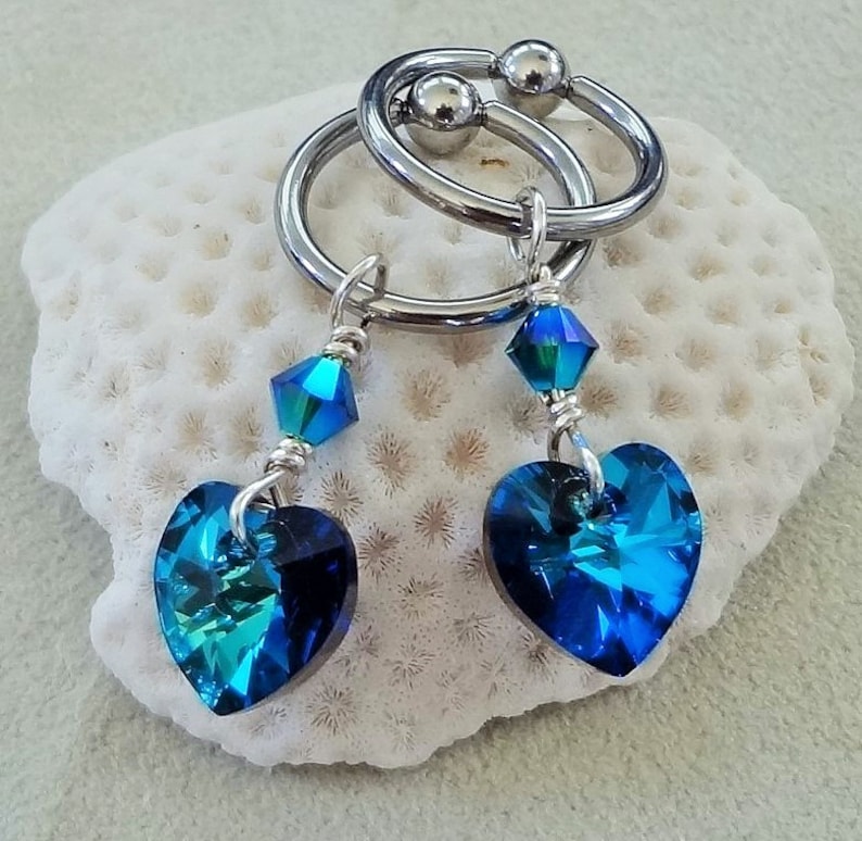 Nipple Rings CBR Heart Nipple Rings Captive Bead Rings Etsy UK