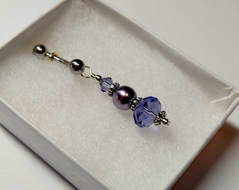 VCH Piercing Jewelry VH jewelry, Intimate Body Piercing,  Clitorial Jewelry, Belly Ring, Mauve Colored Clitoral Jewelry