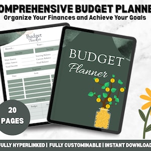 Budget Planner | Monthly Budget | Income Tracker | Savings Tracker | Debt Tracker |  Financial Goals | Expense Tracker | Printable Budgeting