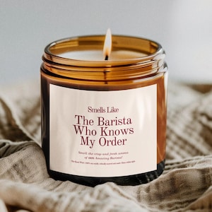 Coffee Lover Candle: Espresso Scented Soy Wax - Barista Gift