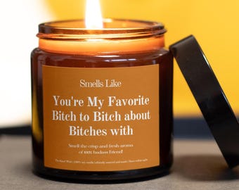 Vela de soja divertida, regalo ideal para tu mejor amiga.