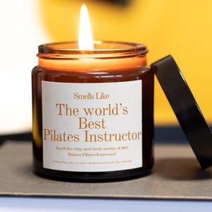 Smells Like The best Pilates Instructor Candle, Gift for Pilates Instructor, Pilates Lover Gift, Pilates Gift, Eco-Friendly Candle