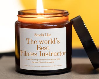 Pilates Instructor Gift: Eco-Friendly Scented Soy Candle