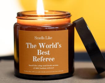 Vela con aroma a soja, ideal como regalo para árbitros, ideal para nuevos árbitros, ideal para árbitros deportivos, ideal como vela ecológica.