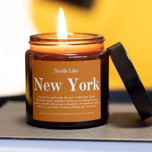 Smells Like New York Candle | Funny New York Gift | NYC Travel Visit Souvenir Gift City Scented | Eco-Friendly