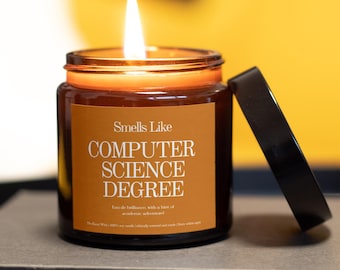 Smells Like Computer Science Degree Candle, Gift For Computer Science Student Graduation, University Student Gift, Eco-friendly candle