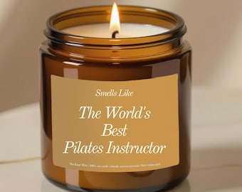 Pilates Instructor Gift Candle: Eco-Friendly Aromatherapy, Reusable Vessel