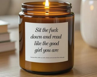 Smut Reader Candle: Spicy Book Lover Gift - Soy Wax