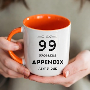 Appendizitis Geschenk, Blinddarm OP Geschenk, Blinddarm Geschenk, Blinddarm Becher, Appendektomie Geschenk, Blinddarm OP Geschenk, Blinddarm Keramikbecher