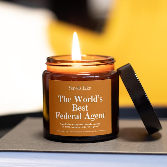 Federal Agent Gift, "Smells Like World's Best", Soy Wax Candle