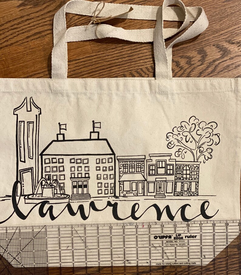 Heavy duty Lawrence,KS canvas tote