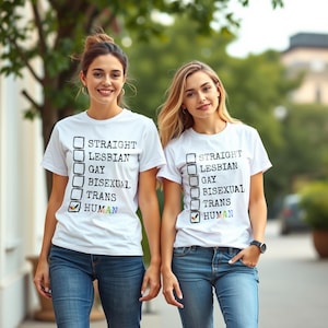 Gender Human | LGBTQ Tee | Gay Pride | Equality | Human Rights | Lesbian | Transgender | Rainbow | Pride Month | LGBTQ+ | Heterosexuality