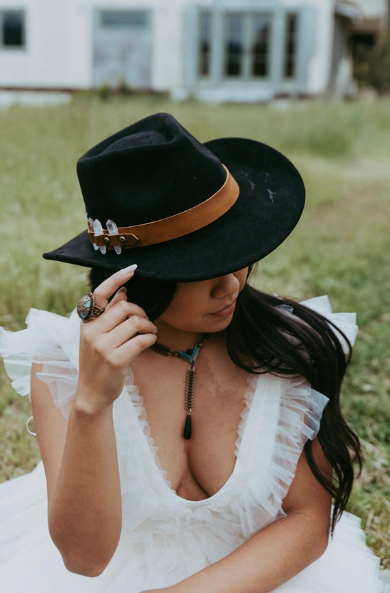 Hand Burned Custom Hat - Country Festival Hat - Crystal Band  display picture 1