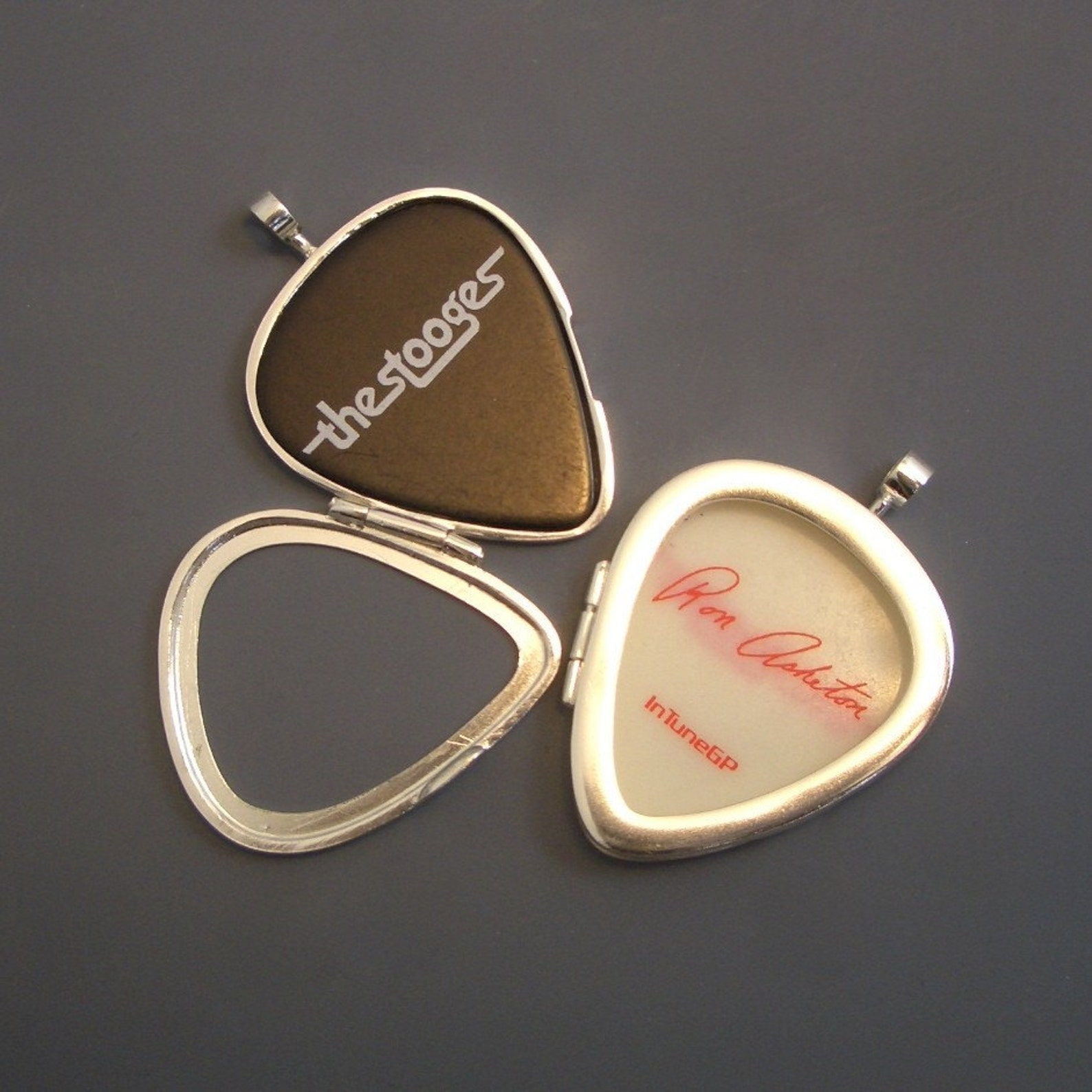 Guitar Pick Locket in Sterling Silver Etsy