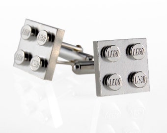 Lego Cufflinks in Sterling Silver