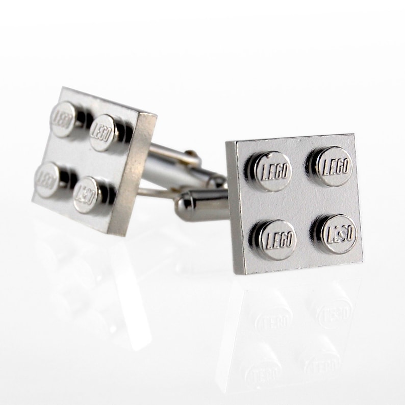 Lego Cufflinks in Sterling Silver