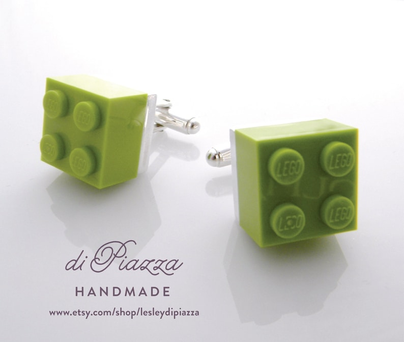Lego Cufflinks in Sterling Silver