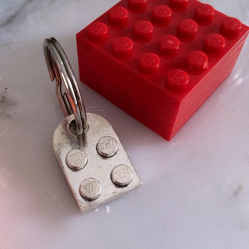 Lego Key Chain Charm in Sterling Silver Etsy